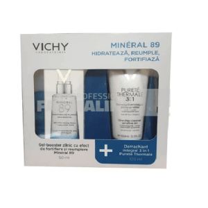 Vichy Pachet Mineral 89 Gel Booster 50 ml + Purete Thermale integral 3 in 1 100 ml