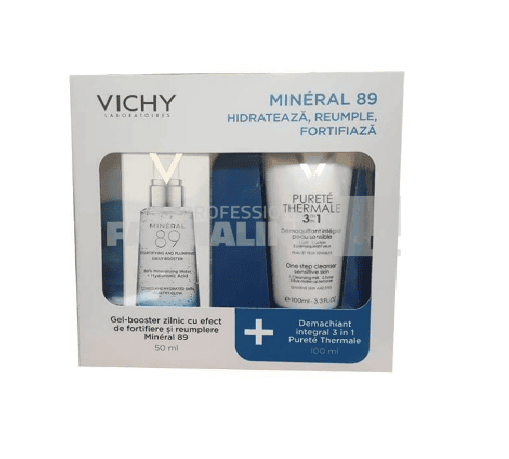 Vichy Pachet Mineral 89 Gel Booster 50 ml + Purete Thermale integral 3 in 1 100 ml 1 Vichy Pachet Mineral 89 Gel Booster 50 ml + Purete Thermale integral 3 in 1 100 ml