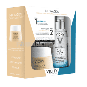 Vichy Pachet Neovadiol Crema zi ten uscat-sensibil 50 ml + Mineral 89 Gel Booster zilnic 50 ml