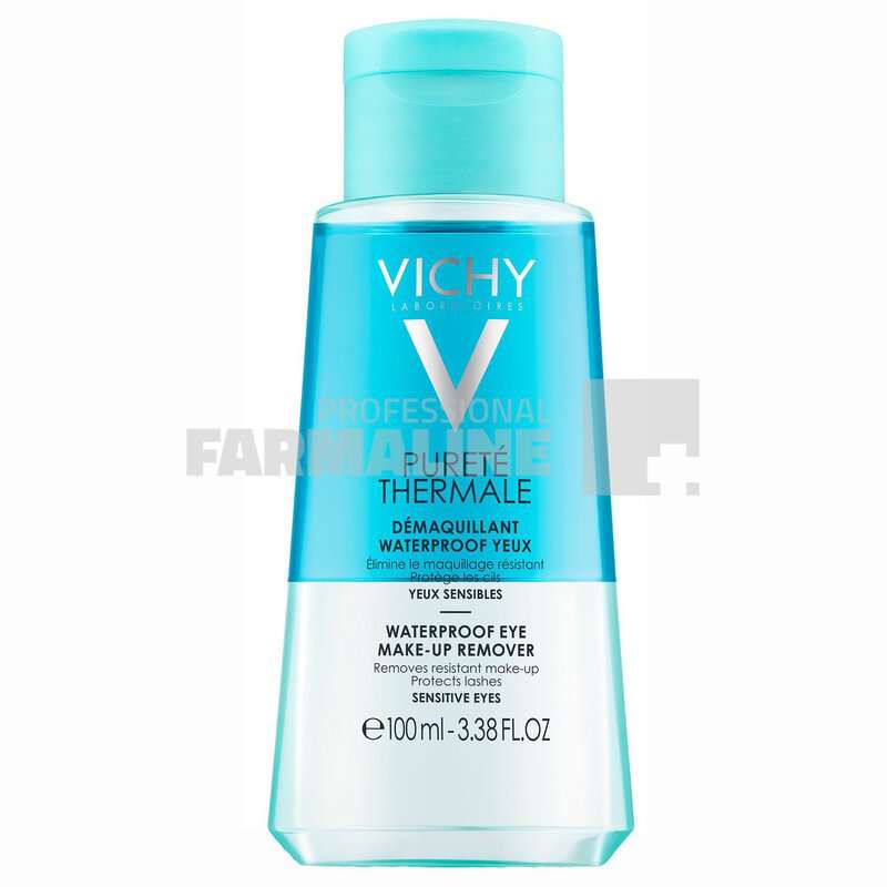 Vichy Purete Thermale Demachiant Bifazic Waterproof zona ochilor 100 ml