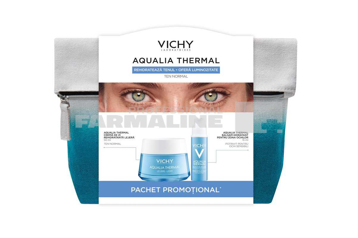 Vichy Trusa Aqualia Thermal Legere Crema hidratanta ten normal 50 ml + Aqualia Thermal Balsam hidratant pentru zona ochilor cu efect revigorant 15 ml 1 Vichy Trusa Aqualia Thermal Legere Crema hidratanta ten normal 50 ml + Aqualia Thermal Balsam hidratant pentru zona ochilor cu efect revigorant 15 ml
