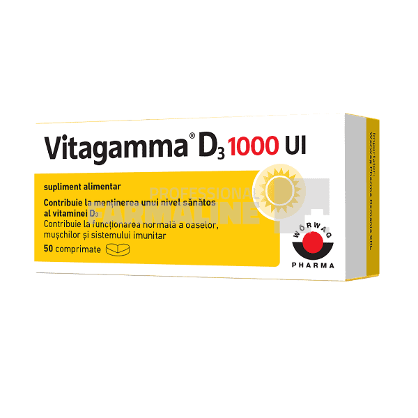 Vitagamma D3 1000U.I. 50 comprimate