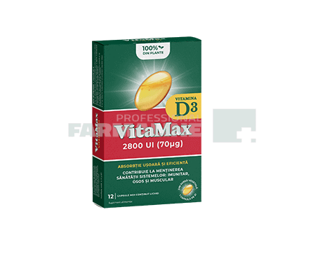 Vitamax Vitamina D3 12 capsule moi 1 Vitamax Vitamina D3 12 capsule moi