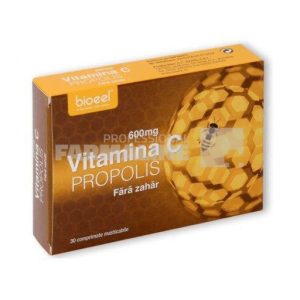 Vitamina C cu propolis 600 mg 30 comprimate masticabile