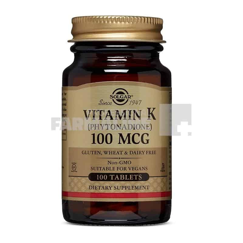 Vitamina K1 100 mcg 100 tablete