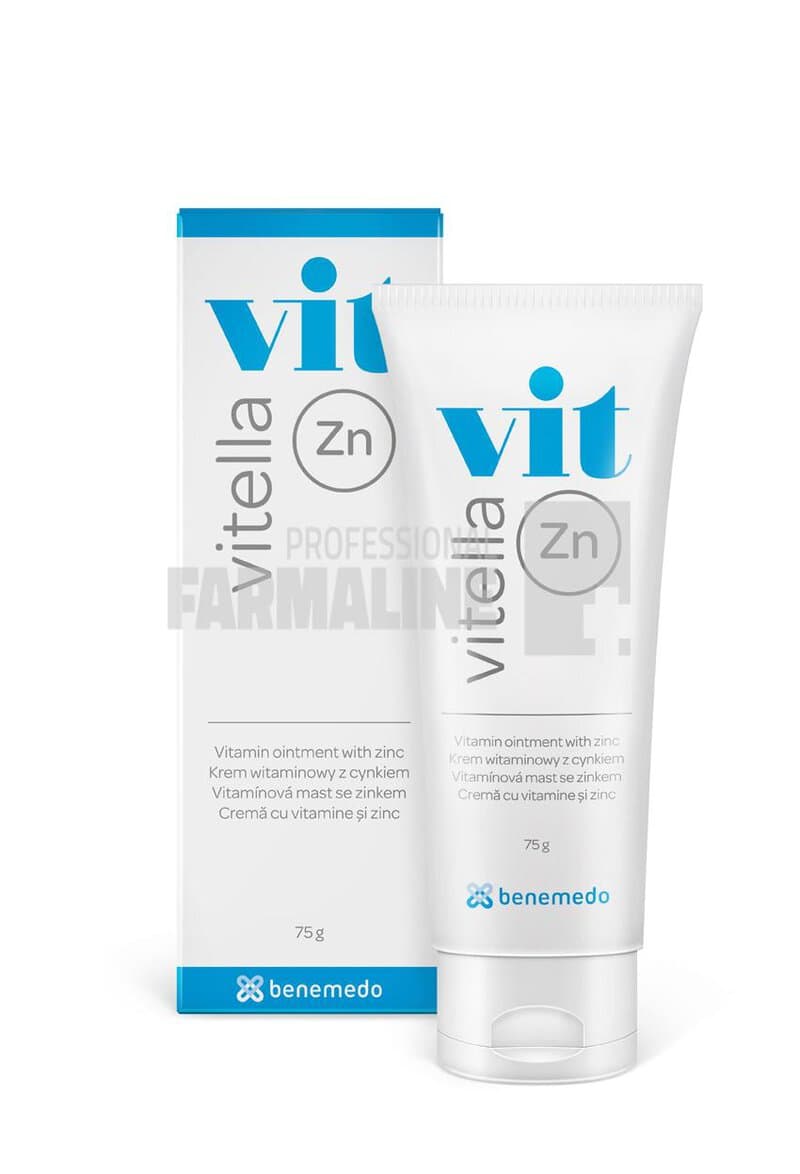 Vitella Zn Crema reparatoare cu zinc 75 g 1 Vitella Zn Crema reparatoare cu zinc 75 g