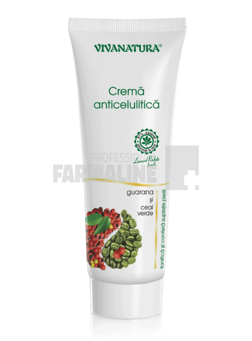 Viva Natura Crema anticelulitica cu guarana si ceai verde 250 ml 1 Viva Natura Crema anticelulitica cu guarana si ceai verde 250 ml