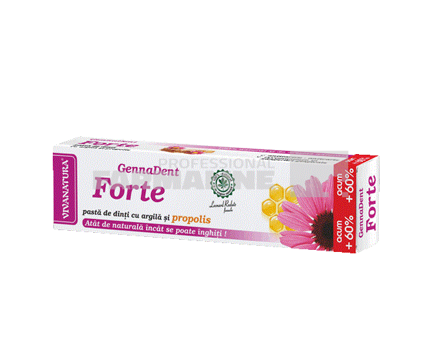 VivaNatura Genadent Forte Pasta de dinti cu Argila si Propolis 80 ml 1 VivaNatura Genadent Forte Pasta de dinti cu Argila si Propolis 80 ml