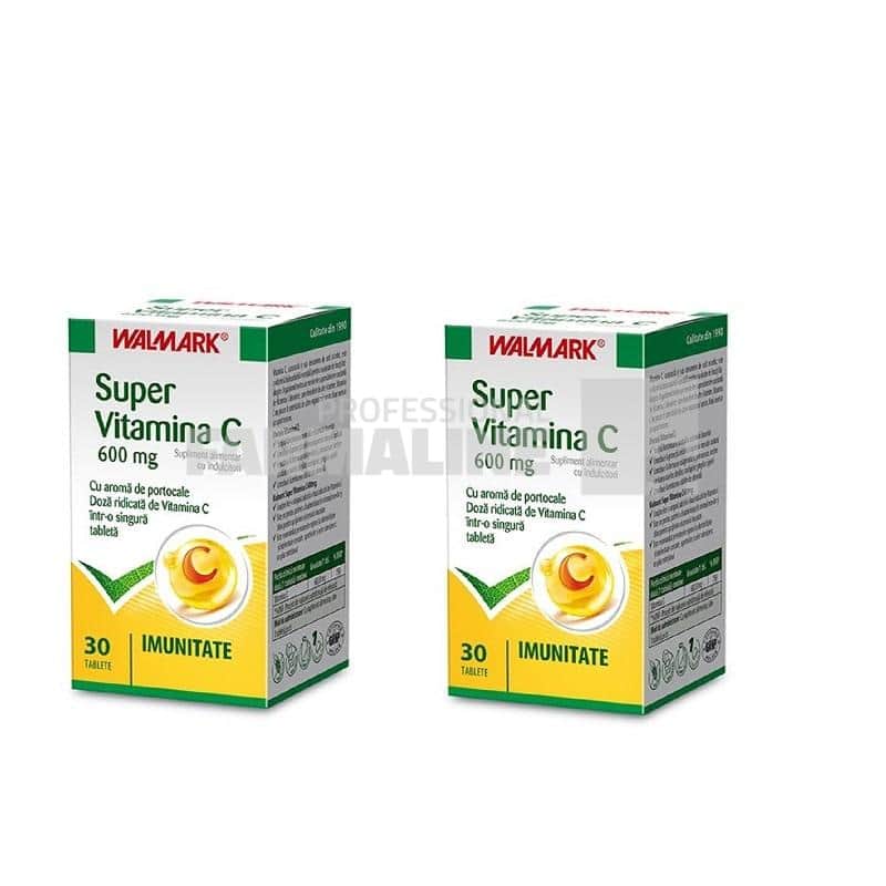 Walmark Super Vitamina C 600 mg 30 tablete Oferta 1 + 1 - 50% din al II lea