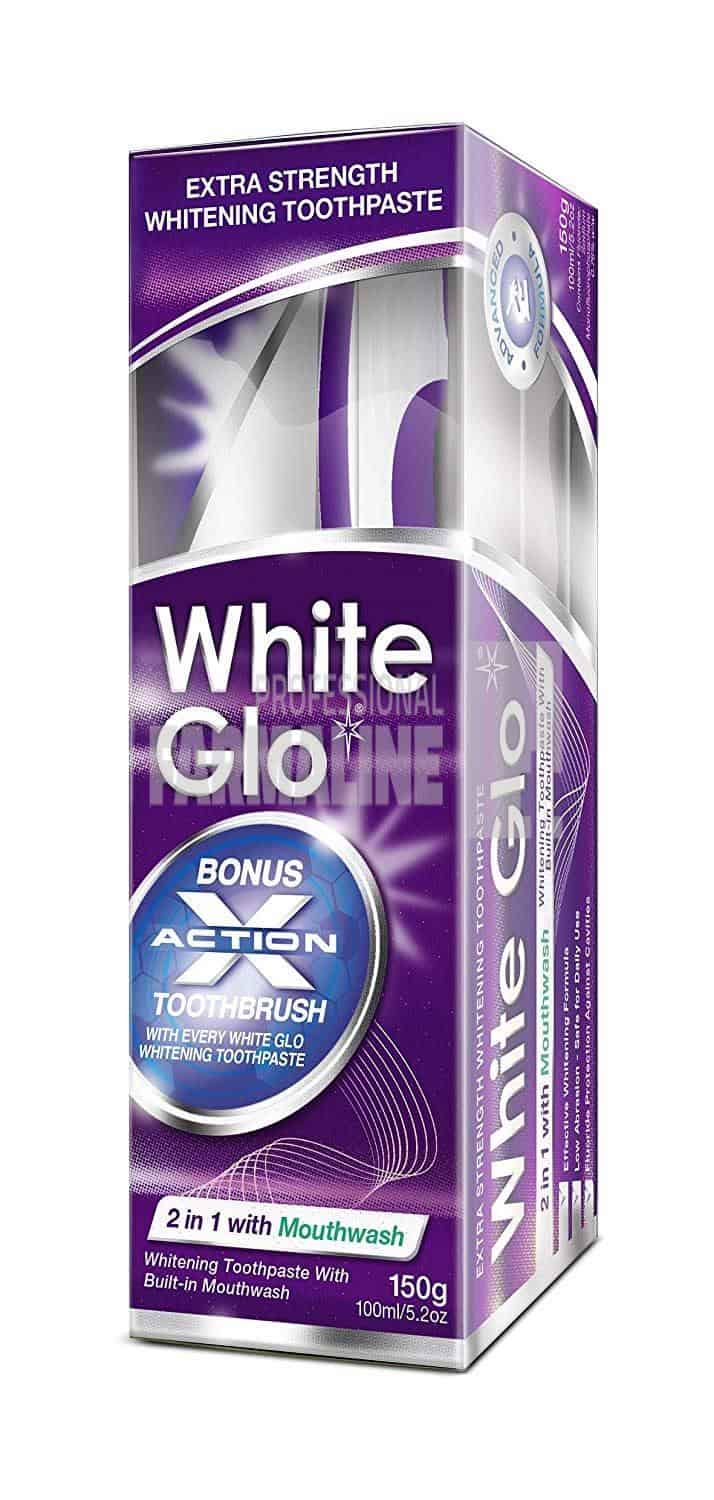 White Glo 2 in 1 With Mouthwash Pasta de dinti 100 ml 1 White Glo 2 in 1 With Mouthwash Pasta de dinti 100 ml