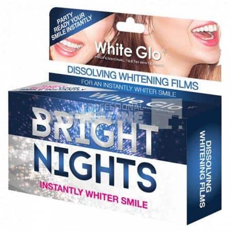 White Glo Bright Nights Non Peroxid Foite pentru albire 6 bucati