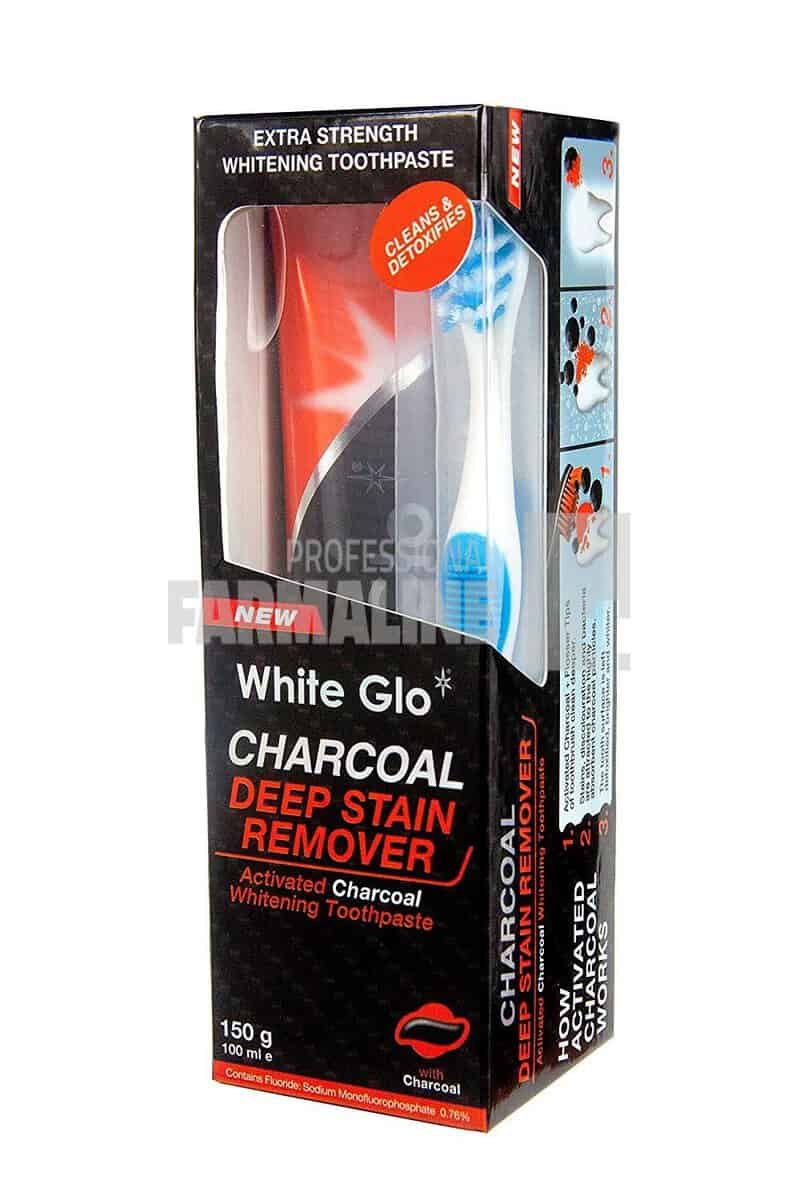 White Glo Deep Stain Remover Charcoal Pasta de dinti 100 ml 1 White Glo Deep Stain Remover Charcoal Pasta de dinti 100 ml