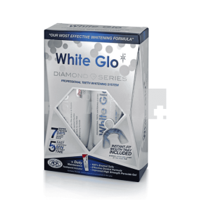 White Glo Diamond Series Whitening Kit Gel pentru albire 50 ml + Pasta de dinti 100 ml + Gutiera