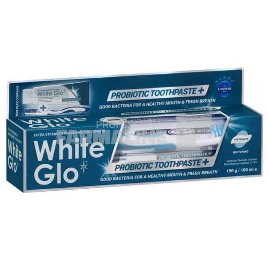 Shop 3 White Glo Probiotic Pasta de dinti 100 ml