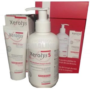 Xerolys Pachet Xerolys 5 Emulsie hidratanta relipidanta 500 ml + Crema de fata 50 ml