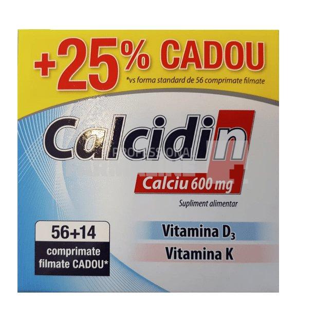 Zdrovit Calcidin + Vitamina D3 + Vitamina K 56 comprimate + 14 comprimate Cadou 1 Zdrovit Calcidin + Vitamina D3 + Vitamina K 56 comprimate + 14 comprimate Cadou