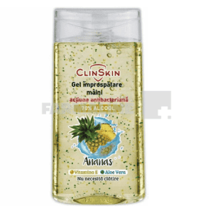 Zdrovit Clinskin Gel improspatare maini cu ananas 70% alcool 100 ml