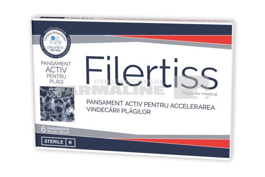 Zdrovit Filertiss Pansament Activ 10 cm X 10 cm 6 plasturi 1 Zdrovit Filertiss Pansament Activ 10 cm X 10 cm 6 plasturi