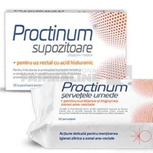 Zdrovit Proctinum 10 supozitoare + Proctinum Servetele umede 72