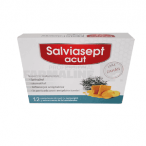 Zdrovit Saviasept acut fara zahar 24 comprimate 20% cadou
