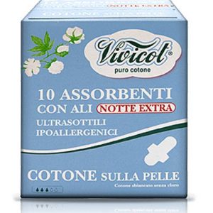 Absorbante de noapte extra lungi din bumbac bio