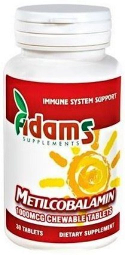 Adams Vision Vitamina B12 1000mcg - 30 comprimate masticabile