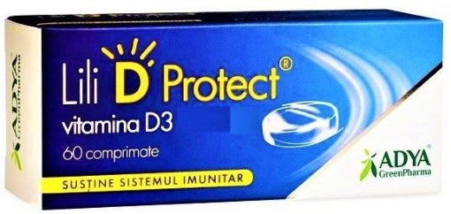 Adya Green Vitamina D3 500UI - 60 comprimate masticabile