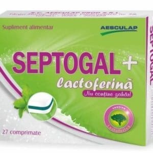 Aesculap Septogal cu Lactoferina - 27 comprimate de supt