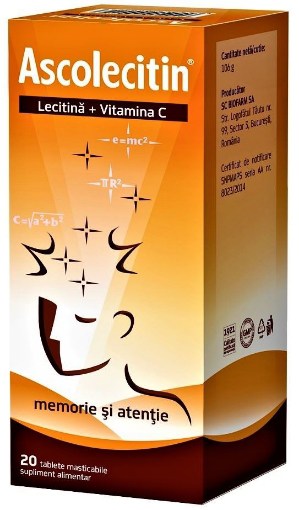 Ascolecitin - 20 tablete masticabile Biofarm