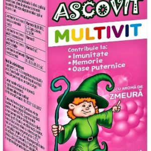 Ascovit Multivit cu aroma de zmeura - 60 comprimate masticabile