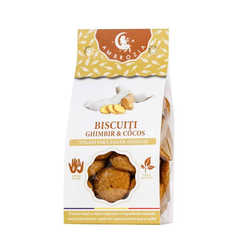 BISCUITI VEGANI CU GHIMBIR SI COCOS