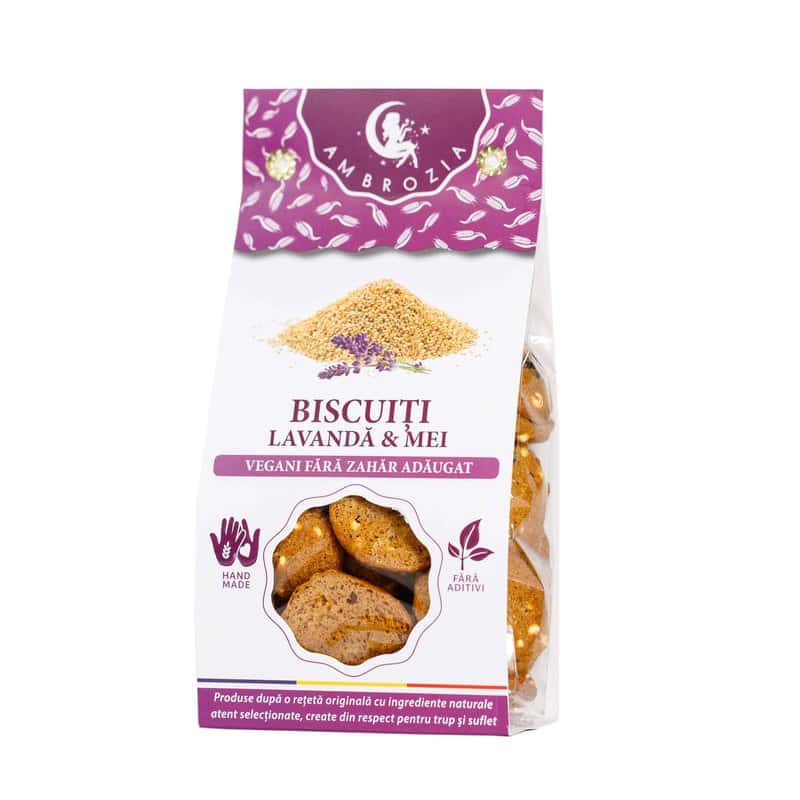 BISCUITI VEGANI CU LAVANDA SI MEI