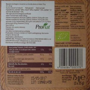 Batoane crocante cu mix de alune si miere. eco-bio