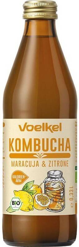 Bautura de kombucha cu maracuja si lamaie
