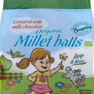 Bilute din mei expandat invelite in ciocolata