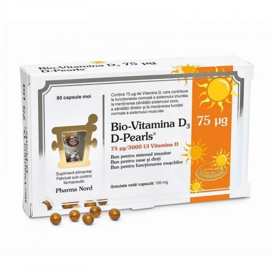 Bio-vitamina D3 D-pearls 3000ui