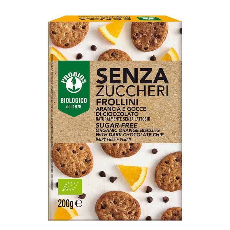 Biscuiti fara zahar cu portocale si pepite de ciocolata 200g