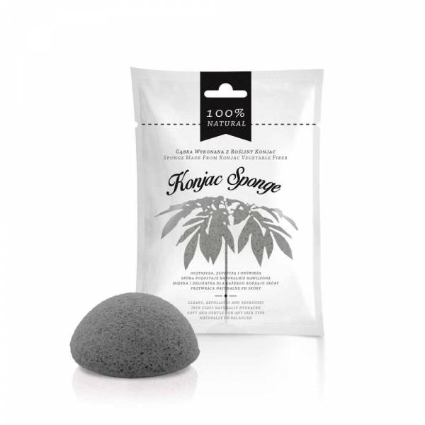 Burete Konjac cu carbune din bambus pentru ten gras acnee 50g