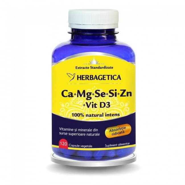 CA + MG + SE + SI + ZN ORGANICE SI D3 120cps