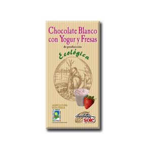 CIOCOLATA ALBA BIO CU IAURT SI CAPSUNI 100g - Sole