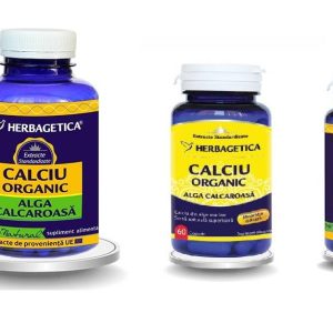 Calciu organic - Alga calcaroasa - Herbagetica 120 capsule