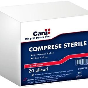 Cara comprese sterile 10cm/10cm - 20 bucati