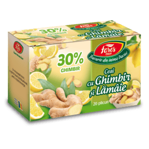 Ceai cu ghimbir 30% si lamaie
