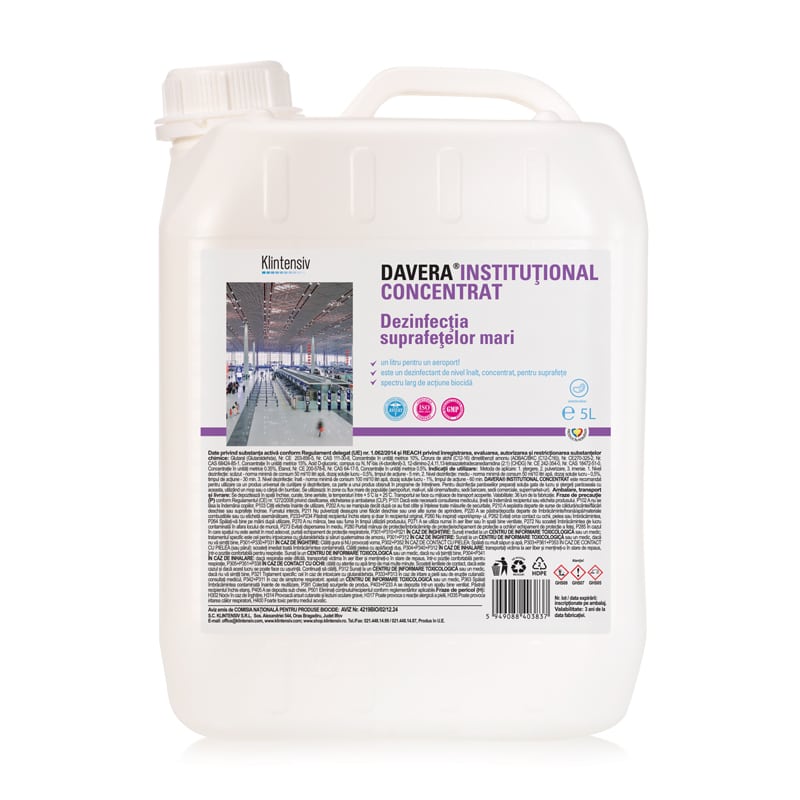 DAVERA® INSTITUTIONAL CONCENTRAT - Dezinfectant suprafete mari
