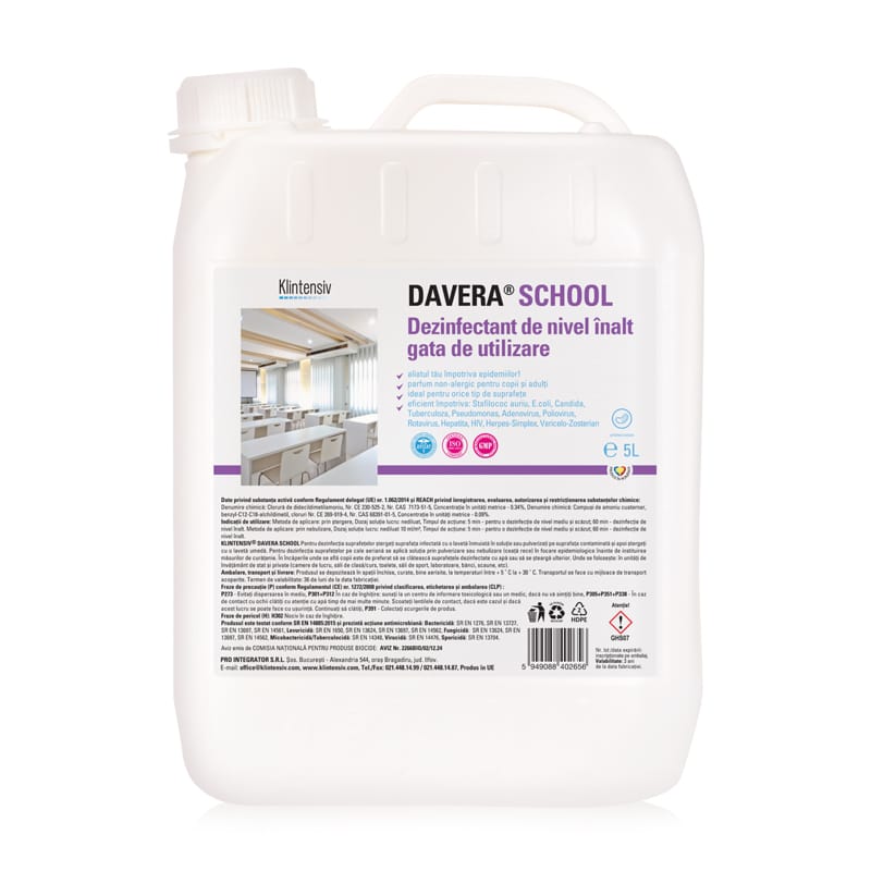 DAVERA® SCHOOL - Dezinfectant de nivel inalt gata de utilizare