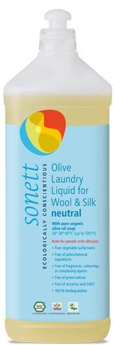 Detergent ecologic lichid pt. lana si matase neutru 1L - Sonett