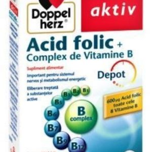 Doppelherz Aktiv Acid folic + complex de vitamine B - 30 comprimate