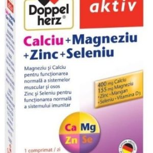 Doppelherz Aktiv Ca + Mg + Zn + Se - 30 tablete (+10 tablete extra)