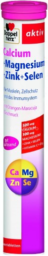 Doppelherz Aktiv Ca+Mg+Zn+Se - 15 tablete efervescente