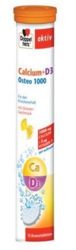 Doppelherz Aktiv Calciu + D3 Osteo 1000mg - 15 comprimate efervescente
